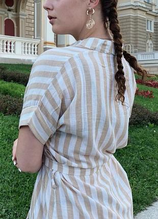 Сукня міді літня лляна