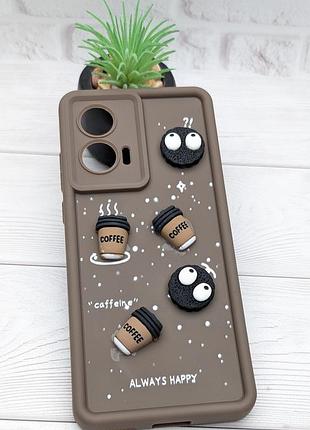 Уценка!!! чехол shock case 3d print для motorola edge 50 fusion бампер силиконовый с рисунком coffee уценка !!!