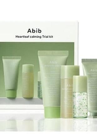 Набір мініатюр для догляду за обличчям abib heartleaf calming trial kit