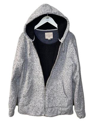 Чоловіча зіп-худі weatherproof vintage з хутряною підкладкою тепла кофта