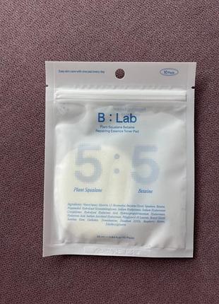 B: lab squalane + betaine toner pads увлажняющие тонер-педы 10 штук