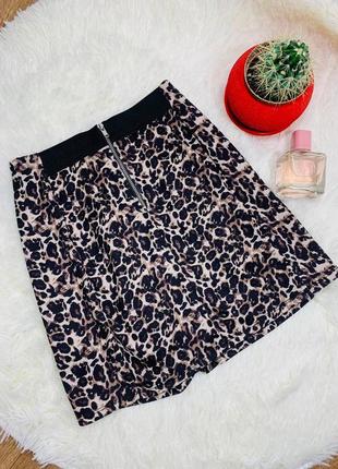 Стильная юбка трапеция принт леопард от miss selfridge2 фото