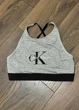 Топ бра жіночий calvin klein сірий з блискітками