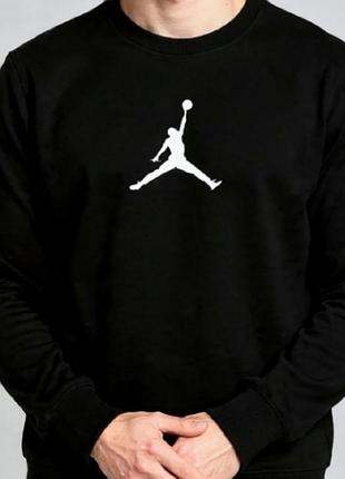 Новый свитшот теплый чёрный jordan