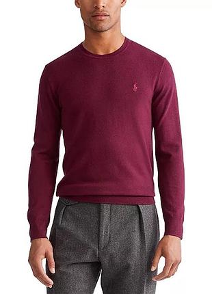 Светр чоловічий ralph lauren бордовий вовняний