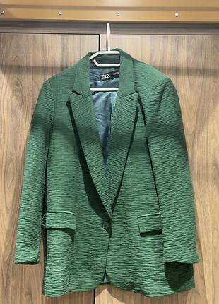 Піджак жіночий zara зелений розмір m