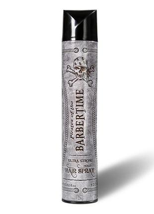 Спрей для укладання волосся barbertime hair spray ultra strong hold 400 мл — для чоловічого укладання волосся й барбершопу
