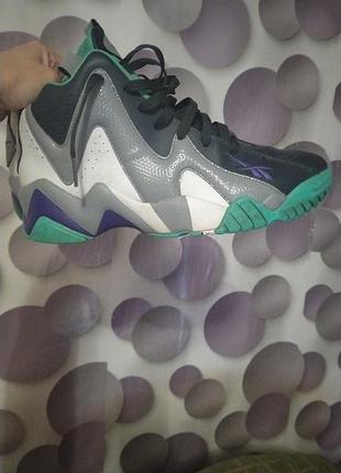 Кросівки чоловічі reebok crazy 97 eqt сірі з бірюзовим 37.5-38