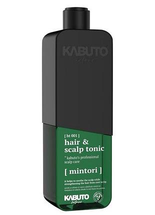 Тонік для волосся та шкіри голови kabuto hair & scalp tonic mintori 400 мл