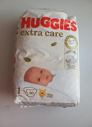 Підгузки huggies extra care 1 (2-5 кг) 50 шт.