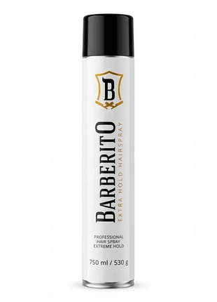 Лак для волосся barberito extra hold hairspray 750 мл