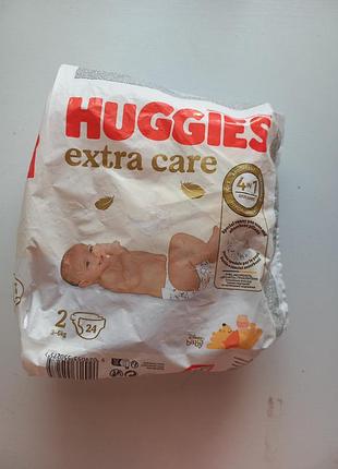 Підгузки huggies extra care 2 (4-6 кг) 24 шт.