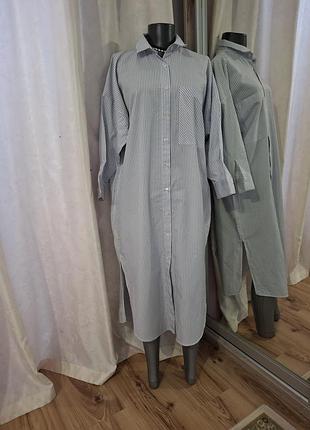 Стильное с разрезами по бокам платье 👗 рубашка
