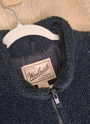 Куртка жіноча woolrich original outdoorwear вінтажна шерпа-фліс, темно-зелена