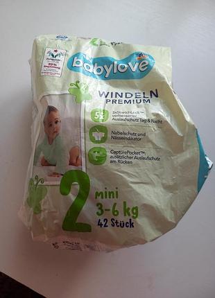 Підгузки babylove premium mini 3-6 кг 14 штук