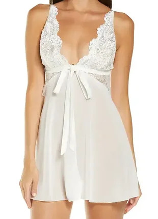 Белая кружевная ночная рубашка/пеньюар (рубашка-бебидолл) fiercely sexy babydoll chemise by ann summers