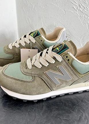 Кросівки чоловічі new balance 574 legacy stone island хакі