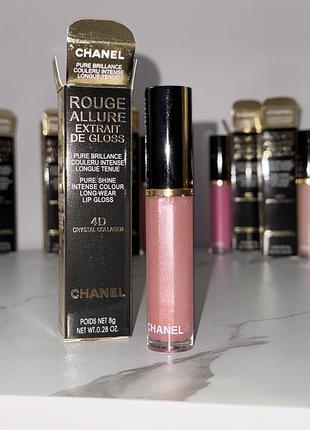 Сяючий блиск для губ chanel rouge allure extrait de gloss 4d помада рідка шанель