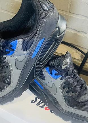 Кросівки чоловічі nike air max чорні з синім