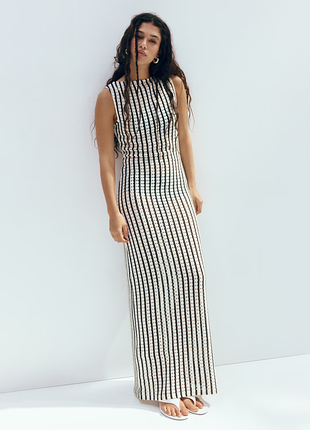 Нове плаття ажурного в'язання h&amp;m hole-knit midi dress — s
