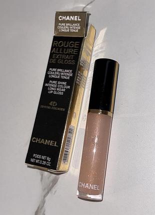 Сяючий блиск для губ chanel rouge allure extrait de gloss 4d помада рідка шанель блеск розкішний відтінок