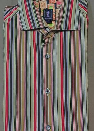 Комір 41 см  1 like no other  size l  в смужку сорочка made in the uk 
100% cotton