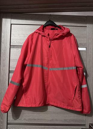 Вітровка жіноча crivit коралова світловідбиваюча, розмір 46-48 (m/l/xl)