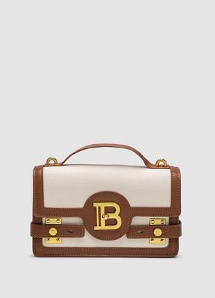 Сумка balmain b-buzz 24 cream/brown