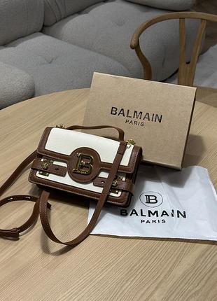 Сумка balmain b-buzz 24 cream/brown 8