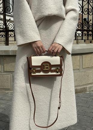 Сумка balmain b-buzz 24 cream/brown 10