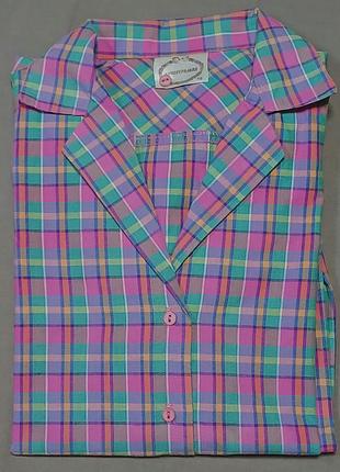 Плечі 37 см vintage 70s  bloomingdale's   size 10 рідкісна колекційна  картата сорочка made in the uk 
100% cotton комір camp collar