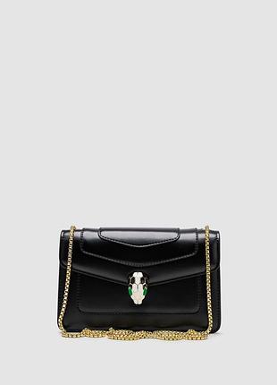 Сумка bvlgari serpenti forever crossbody mini bag black