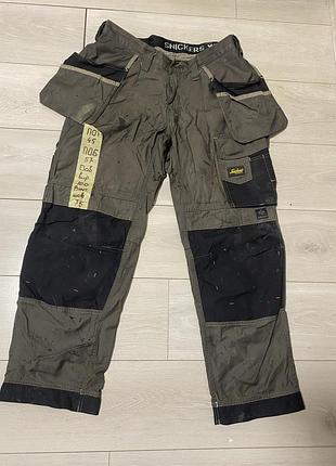 Робочий спецодяг чоловічий snickers workwear штани сірі з чорним