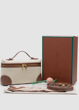 Сумка loro piana extra pocket l19 natural/caramel sugar/sun gold