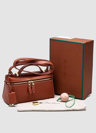 Сумка loro piana extra bag 19 ginger leather