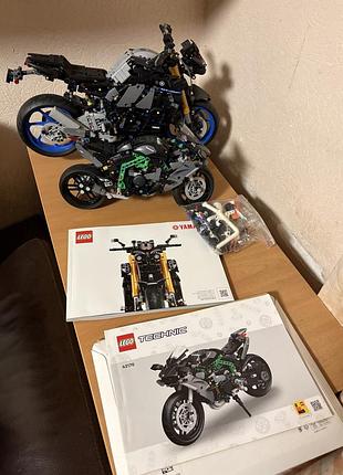 Конструктор для хлопчика lego technic мотоцикли kawasaki, yamaha, bmw
