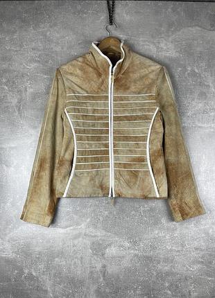 Замшевая y2k итальянская авангардная куртка наполеон avant garde napoleon jacket