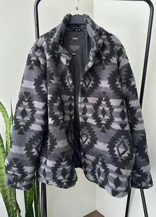 Куртка шерпа pull & bear teddy jacket (l) 7