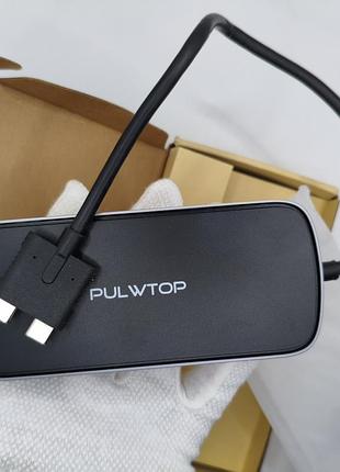 Док станція pulwtop bd189e для macbook dual hdmi 4k60hz 10gbps pd100w