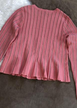 Шикарный вязаный кардиган с полосками из люрекса свитер джемпер twin-set7 фото