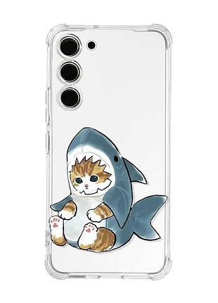Чохол з потовщеними кутами на samsung galaxy s22 plus кошеня (принт 120)