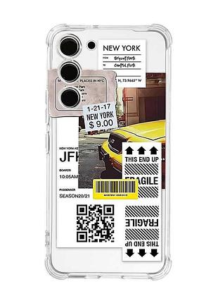 Чохол з потовщеними кутами на samsung galaxy s22 plus нью-йорк. подорожі (принт 314)