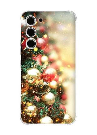 Чехол с утолщёнными углами на samsung galaxy s22 plus рождественская ёлка (принт 161)