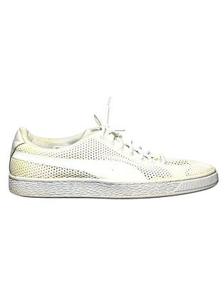 Оригінальні кеди puma suede / basket summer knit білого кольору | розмір eur 46 / устілка 30 см