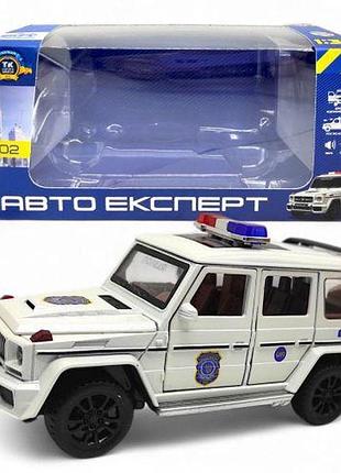 Машина "авто эксперт. полиция" (металлопластик, 1:32, звук, свет, инерция, открывается дверь)