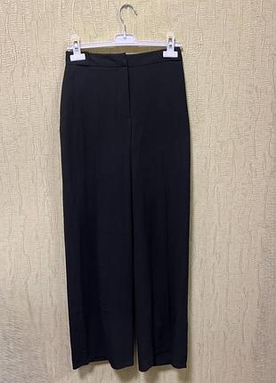 Чёрные классические брюки палаццо / широкие брюки h&m (размер s / eur 36)