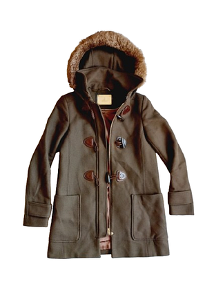 Пальто дафлкот вовна хутро massimo dutti xs
