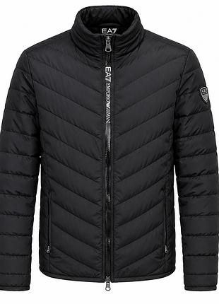 Куртка чоловіча armani ea7 чорна стьобана