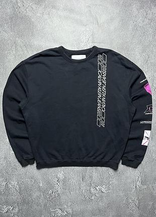 Vintage винтажный свитшот calvin klein кэлвин кляйн big logo size l размер л