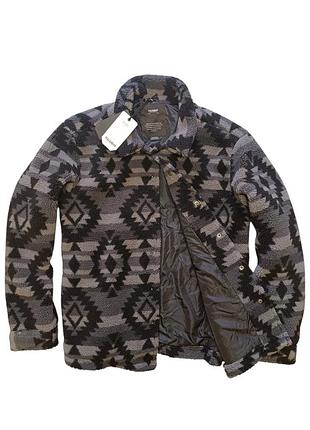 Куртка шерпа pull & bear teddy jacket (l) 2
